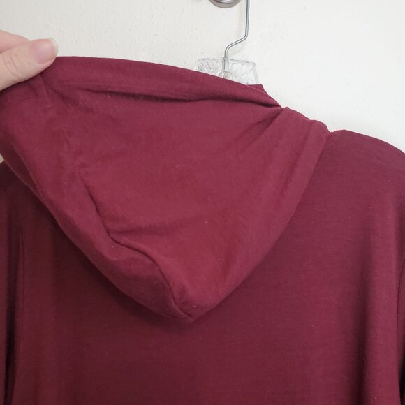 Torrid classic fit maroon long sleeve hooded tee - Picture 11 of 15